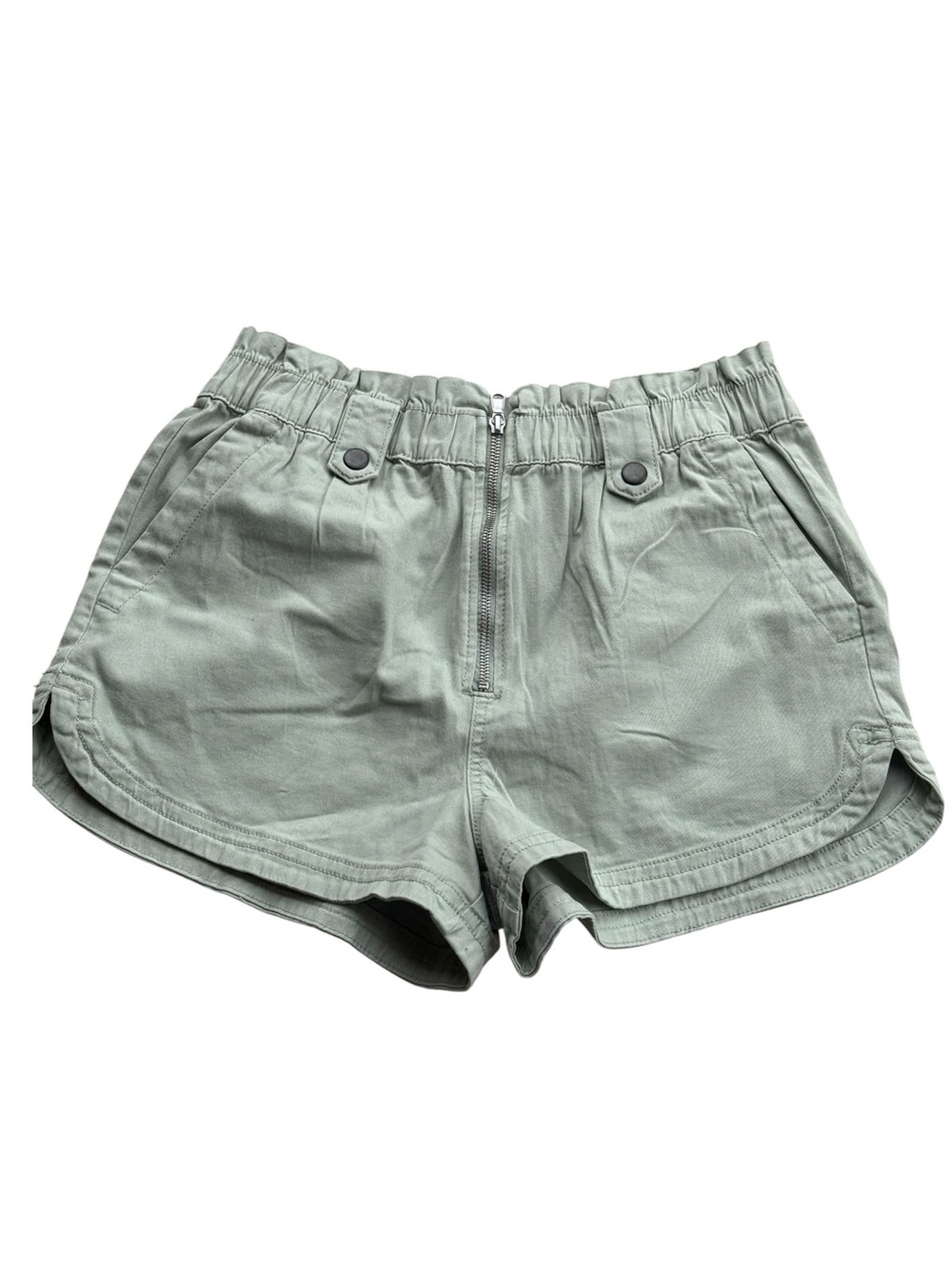Celebrity Pink Sage Green Paperbag Utility Shorts Size Large